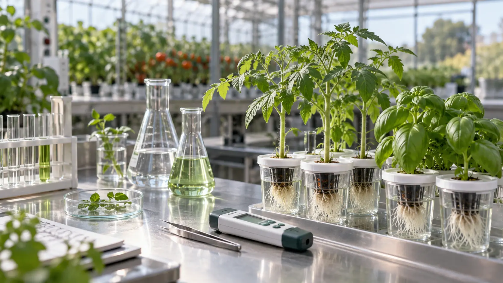 Control de pH y nutrición vegetal en hidroponía